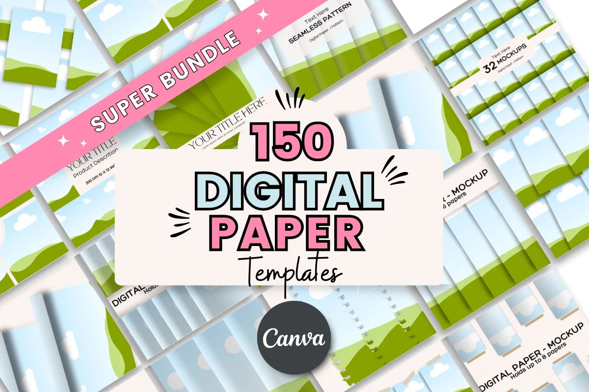 Digital paper sheets shown in a styled scene